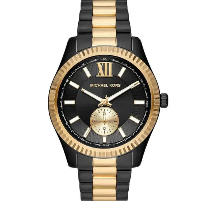 Michael Kors MK8948 Unisex Quartz Two-tone Stainless Steel Black Dial 45mm Watch