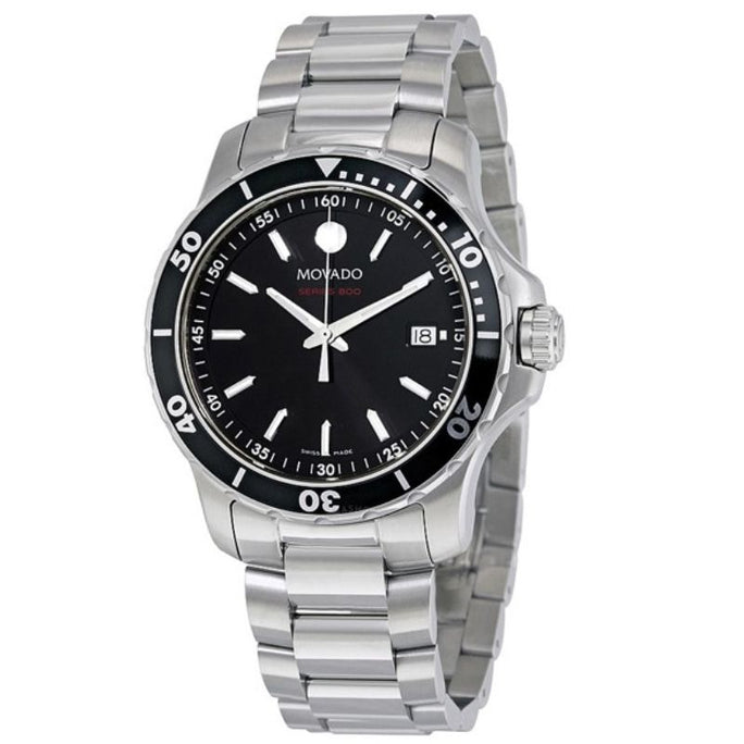 Movado 2600135 Men’s Quartz Swiss Made Stainless Steel Black Dial 40mm Watch