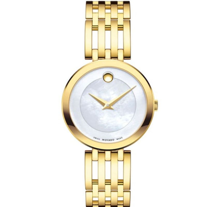 Movado 0607054 Women’s Quartz Swiss Made Stainless Steel Mother of Pearl Dial 28mm Watch