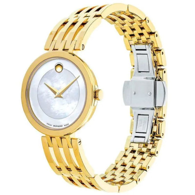 Movado 0607054 Women’s Quartz Swiss Made Stainless Steel Mother of Pearl Dial 28mm Watch