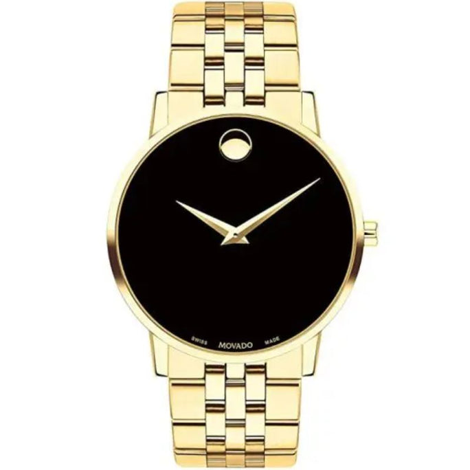 Movado 0607203 Men’s Swiss Made Quartz Stainless Steel Black Dial 40mm Watch