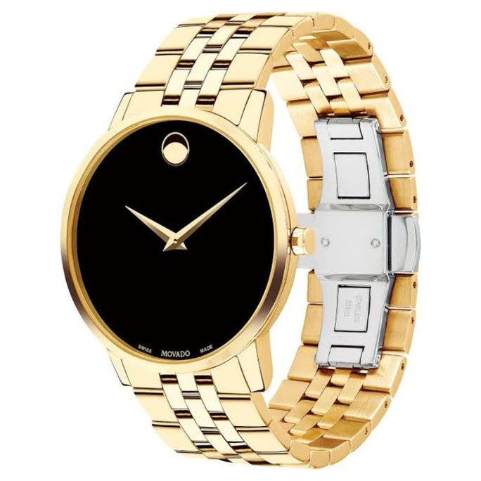 Movado 0607203 Men’s Swiss Made Quartz Stainless Steel Black Dial 40mm Watch