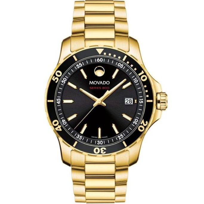 Movado 2600145 Men’s Swiss Made Quartz Stainless Steel Black Dial 40mm Watch