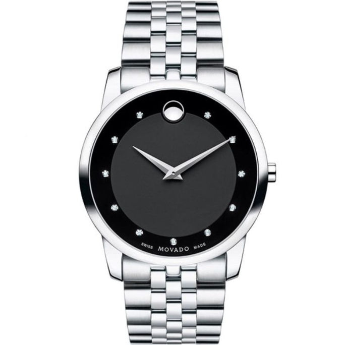 Movado 0606878 Men’s Quartz Swiss Made Stainless Steel Black Dial 40mm Watch