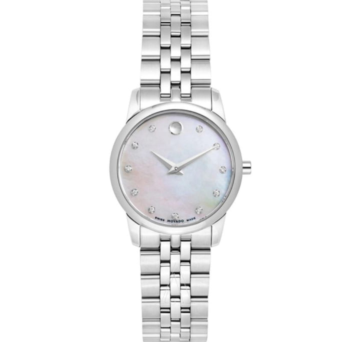 Movado 0606612 Women’s Quartz Swiss Made Stainless Steel Mother of Pearl Dial 28mm Watch
