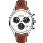 Movado 3650008 Men’s Swiss Made Quartz Leather Strap White Dial 43mm Watch