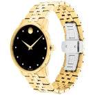 Movado 0607625 Men’s Quartz Swiss Made Gold Stainless Steel Black Dial 40mm Watch