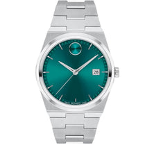Movado 3601222 Men’s Quartz Swiss Made Silver Stainless Steel Sea Green Dial 40mm Watch