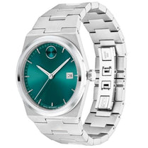 Movado 3601222 Men’s Quartz Swiss Made Silver Stainless Steel Sea Green Dial 40mm Watch