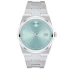 Movado 3601243 Men’s Quartz Swiss Made Silver Stainless Steel Ice Blue Dial 40mm Watch