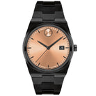 Movado 3601244 Unisex Quartz Swiss Made Black Stainless Steel Rose Gold Dial 40mm Watch