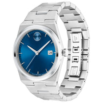 Movado 3601221 Men’s Quartz Swiss Made Silver Stainless Steel Blue Dial 40mm Watch