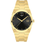 Movado 3601223 Men’s Quartz Swiss Made Gold Stainless Steel Black Dial 40mm Watch