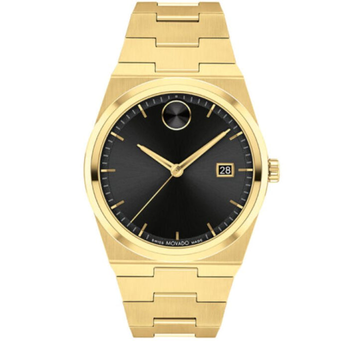 Movado 3601223 Men’s Quartz Swiss Made Gold Stainless Steel Black Dial 40mm Watch