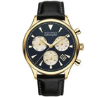 Movado 3650006 Men’s Swiss Made Quartz Black Leather Strap Navy Blue Dial 43mm Watch