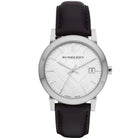 Burberry BU9008 Men’s Swiss Made Leather Strap Silver Dial 38mm Watch