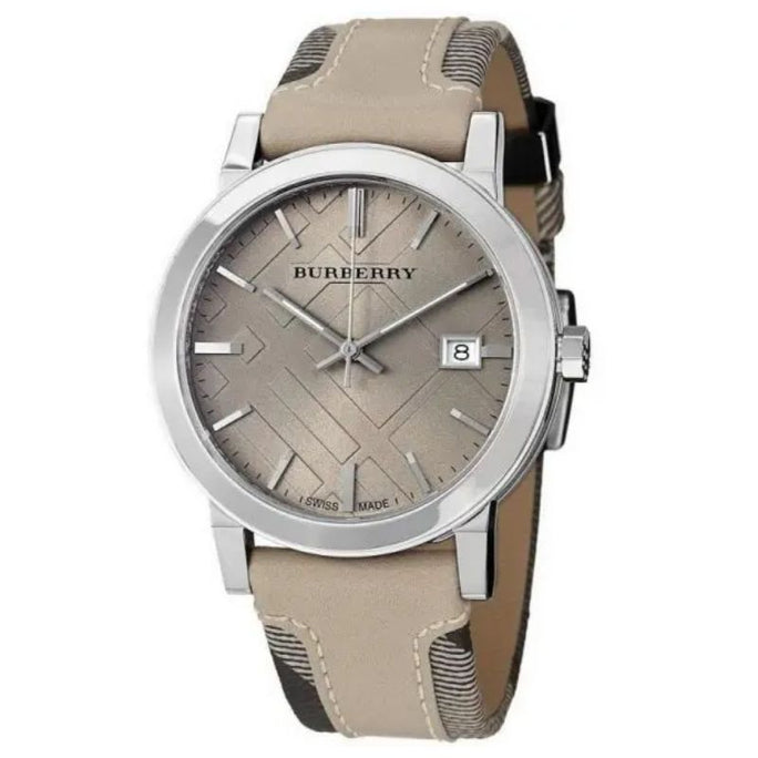 Burberry BU9021 Women’s Swiss Made Leather Strap Beige Dial 38mm Watch