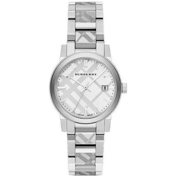 Burberry BU9144 Women’s Stainless Steel Swiss Made Silver Dial 34mm Watch