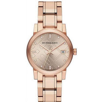 Burberry BU9126 Women’s Swiss Made Stainless Steel Rose Gold Dial 34mm Watch