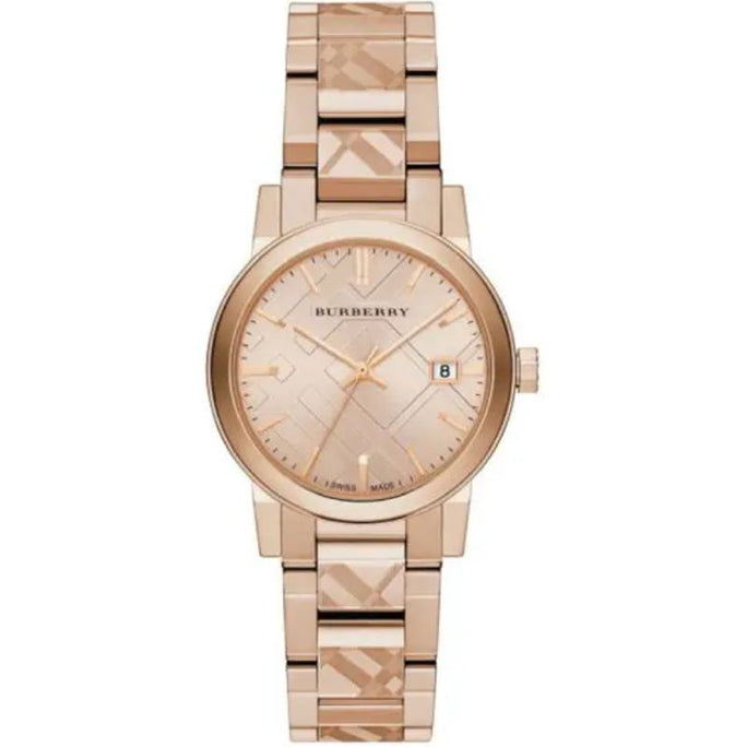 Burberry BU9146 Ladies Swiss Made Stainless Steel Rose Gold 34mm Watch