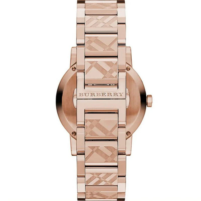 Burberry BU9146 Ladies Swiss Made Stainless Steel Rose Gold 34mm Watch