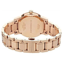 Burberry BU9135 Women’s Swiss Made Stainless Steel Rose Gold Dial 34mm Watch