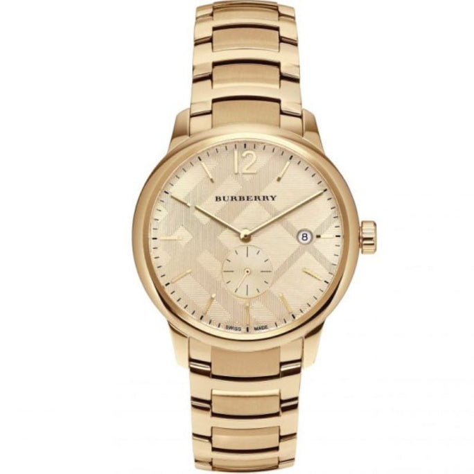 Bueberry BU10006 Men’s Swiss Made Stainless Steel Gold Dial 40mm Watch