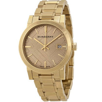 Burberry BU9134 Women’s Swiss Made Stainless Steel Gold Dial 34mm Watch