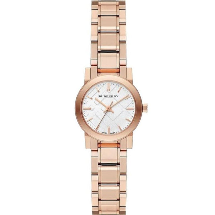 Burberry BU9204 Women’s Swiss Made Quartz Rose Gold Stainless Steel White Dial 27mm Watch