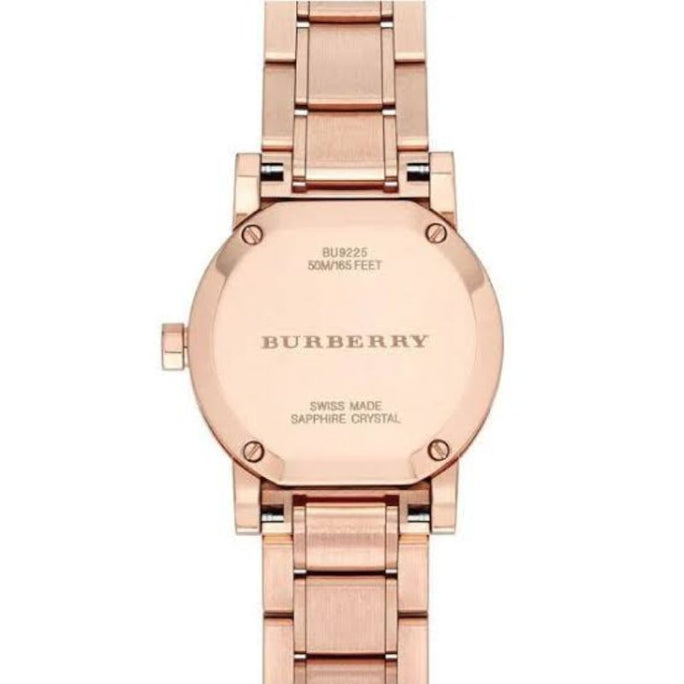 Burberry BU9225 Women’s Swiss Made Stainless Steel Rose Gold 26mm Watch