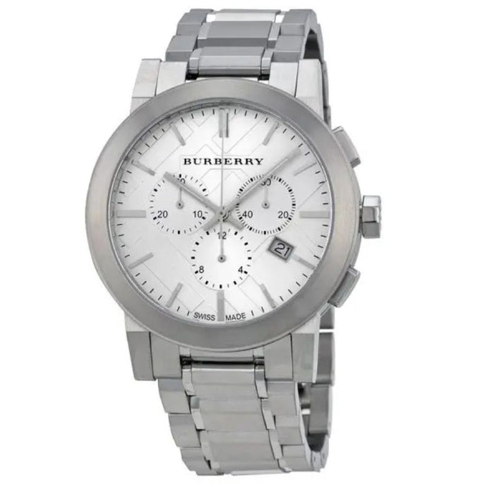 Burberry BU9350 Unisex Silver Stainless Steel Swiss Made Silver 42mm Watch