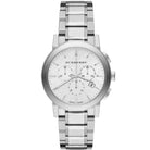 Burberry BU9750 Men’s Swiss Made Quartz Silver Stainless Steel White Dial 38mm Watch