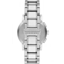 Burberry BU9750 Men’s Swiss Made Quartz Silver Stainless Steel White Dial 38mm Watch