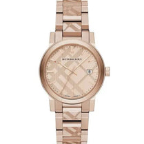 Burberry BU9039 Mens Swiss Made Stainless Steel Rose Gold Dial 38mm Watch