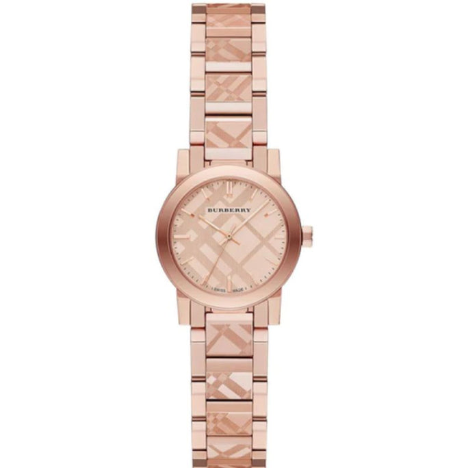 Burberry BU9235 Women’s Swiss Made Stainless Steel Rose Gold Dial 26mm Watch