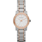 Burberry BU9205 Womens Swiss Made Two-Tone Stainless Steel Silver Dial 26mm Watch