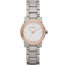 Burberry BU9205 Womens Swiss Made Two-Tone Stainless Steel Silver Dial 26mm Watch