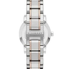 Burberry BU9127 Womens Swiss Made Two-Tone Stainless Steel Silver Dial 34mm Watch