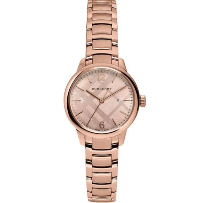 Burberry BU10116 Women’s Swiss Made Quartz Stainless Steel Rose Gold Dial 32mm Watch