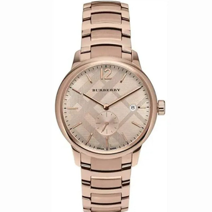 Burberry BU10013 Mens Swiss Made Stainless Steel Rose Gold Dial 40mm Watch