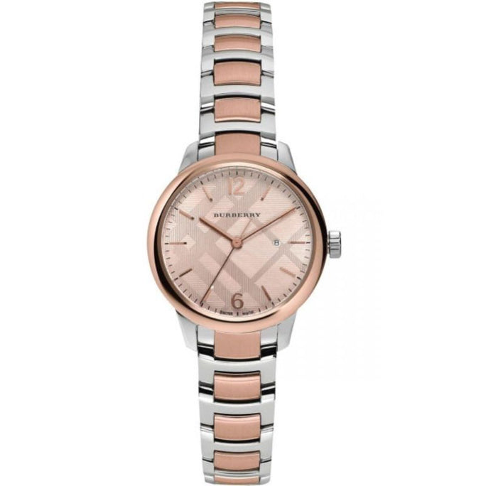 Burberry BU10117 Womens Swiss Made Quartz Stainless Steel Rose Gold Dial 32mm Watch
