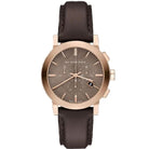 Burberry BU9755 Unisex Swiss Made Leather Strap Brown Dial 38mm Watch