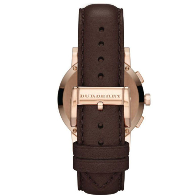 Burberry BU9755 Unisex Swiss Made Leather Strap Brown Dial 38mm Watch