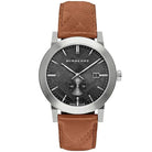 Burberry BU9905 Mens Swiss Made Leather Strap Black Dial 42mm Watch