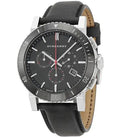 Burberry BU9382 Mens Quartz Black Leather Strap Black Dial 42mm Watch