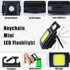 Mini USB Rechargeable LED Pocket Flashlight Keychain