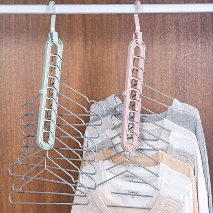 9 Hole Multifunction Magic Clothes Hanger Organizer