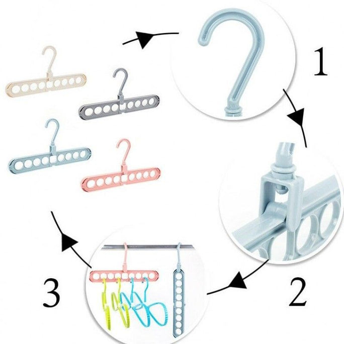 9 Hole Multifunction Magic Clothes Hanger Organizer