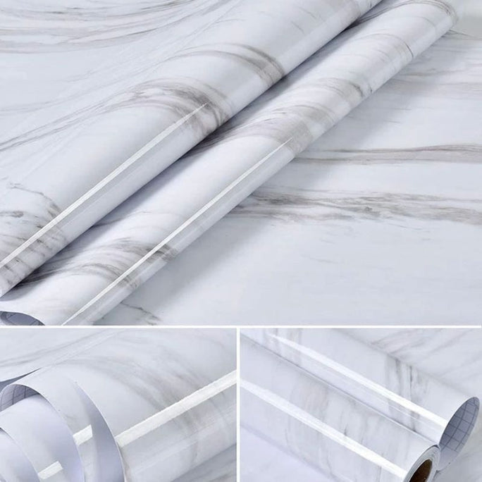 Waterproof Marble Kitchen Wallpaper Self Adhesive Sheet 60CMx2M