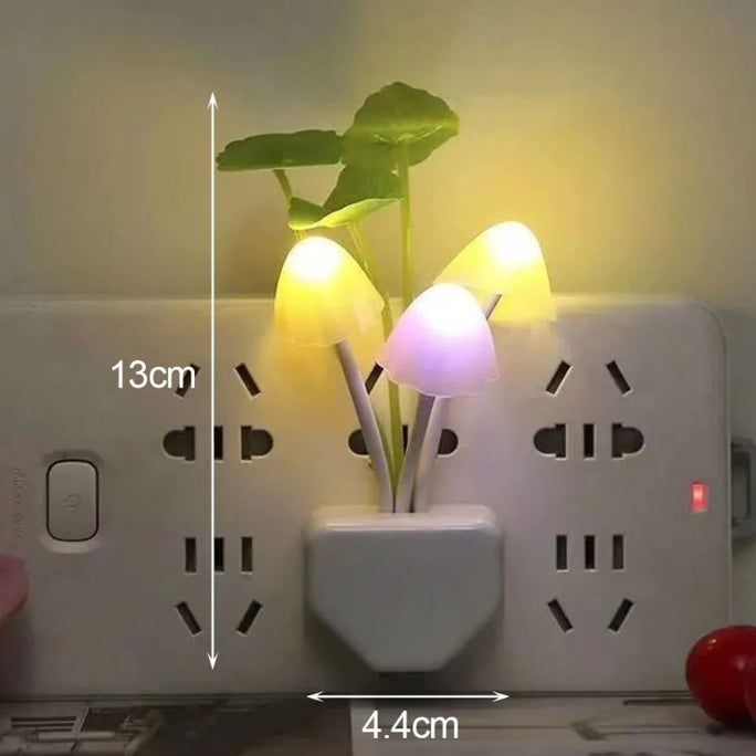 Mushroom LED Night Light with Light Sensor